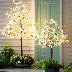 Plow & Hearth Lighted Trees & Garlands><noscript><img width=