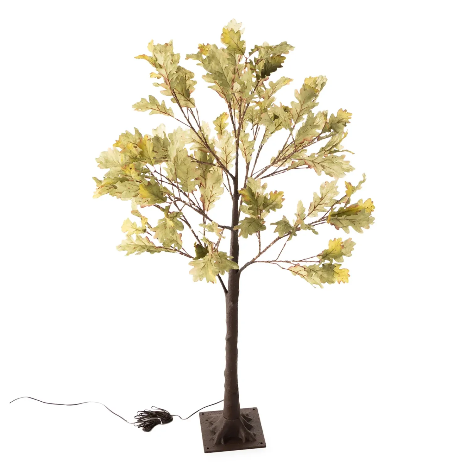 Plow & Hearth Lighted Trees & Garlands>Indoor/Outdoor Electric Lighted Moss Oak Tree, 4'H with 108 lights