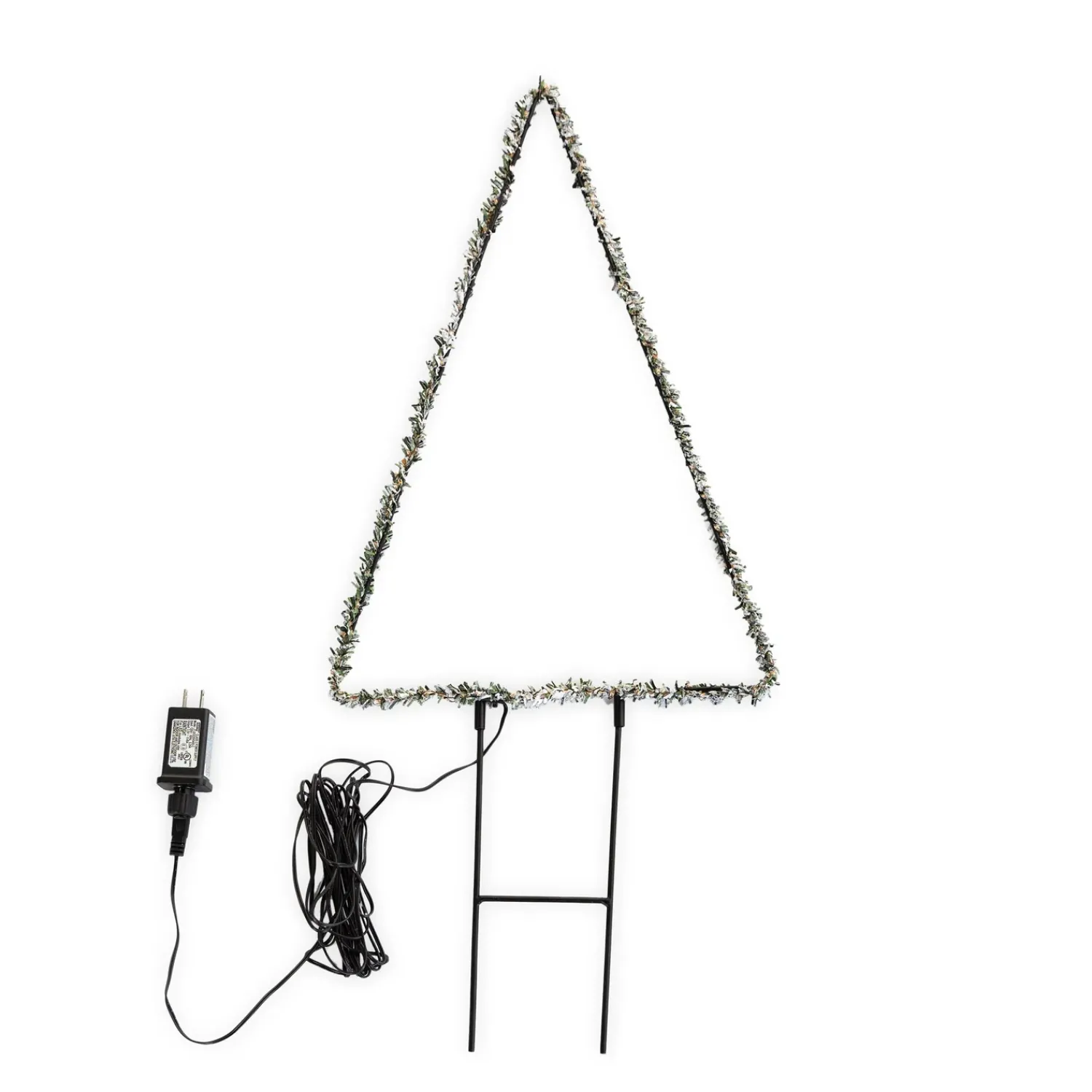 Plow & Hearth Garden Stakes|Lighted Garden Decorations>Indoor/Outdoor Electric Lighted 18"H Frosted Greens Holiday Tree