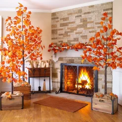 Plow & Hearth Lighted Trees & Garlands><noscript><img width=