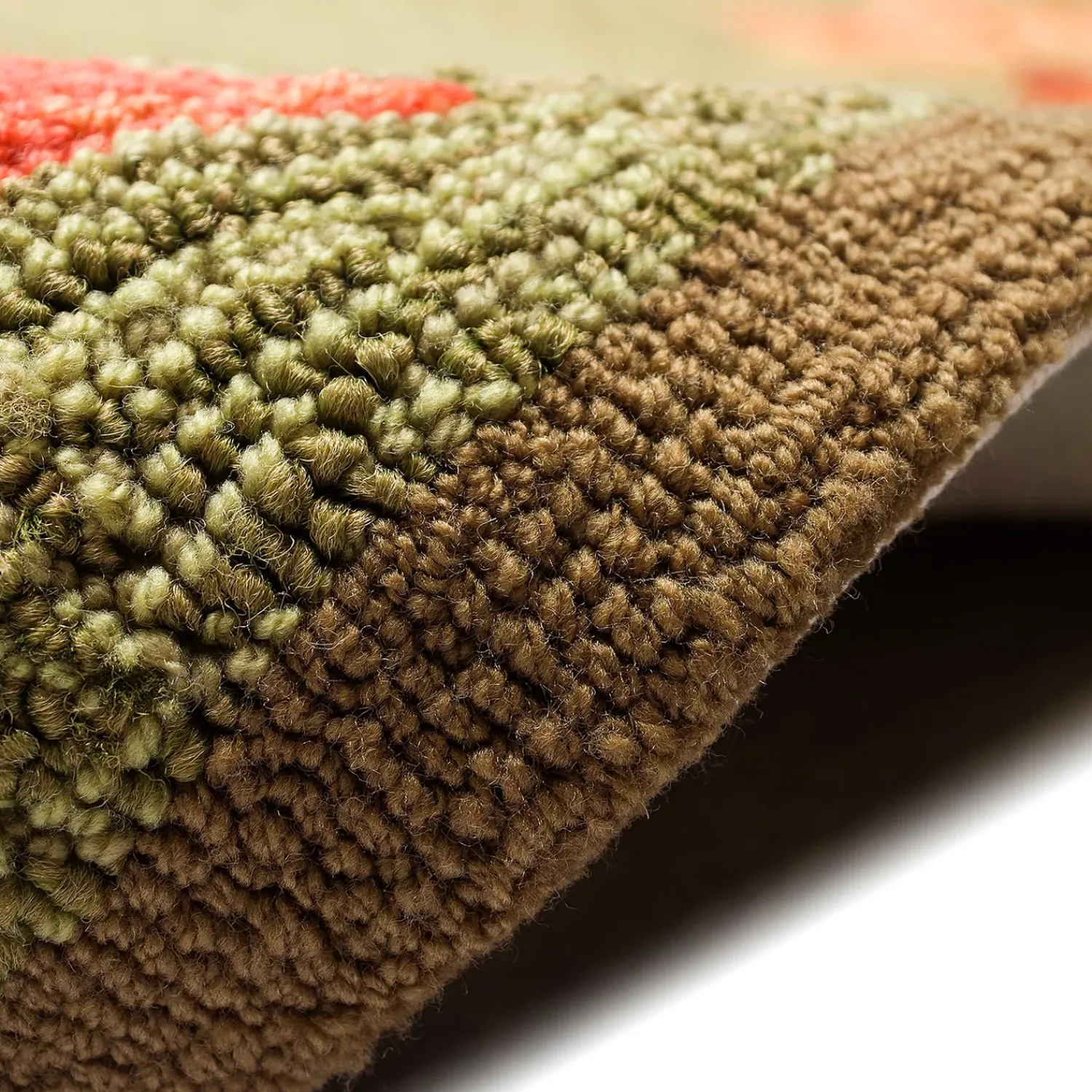 Plow & Hearth Area Rugs>Indoor/Outdoor Falling Leaves Border Rug, 3'6" x 5'6"