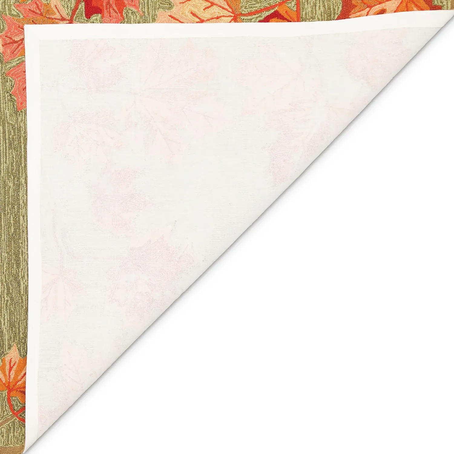 Plow & Hearth Area Rugs>Indoor/Outdoor Falling Leaves Border Rug, 3'6" x 5'6"
