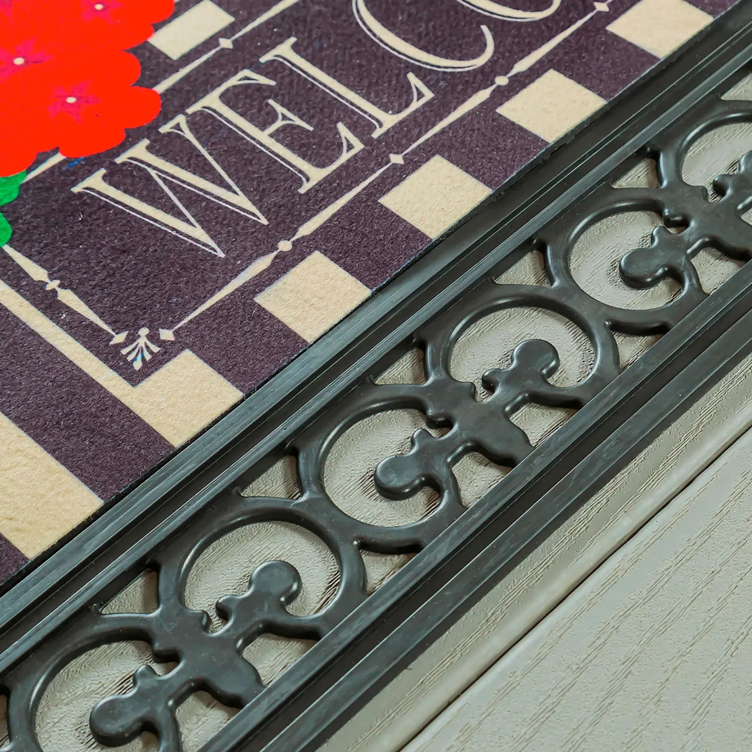 Plow & Hearth Interchangeable Mats>Indoor/Outdoor Fleur Scroll Sassafras Mat Tray