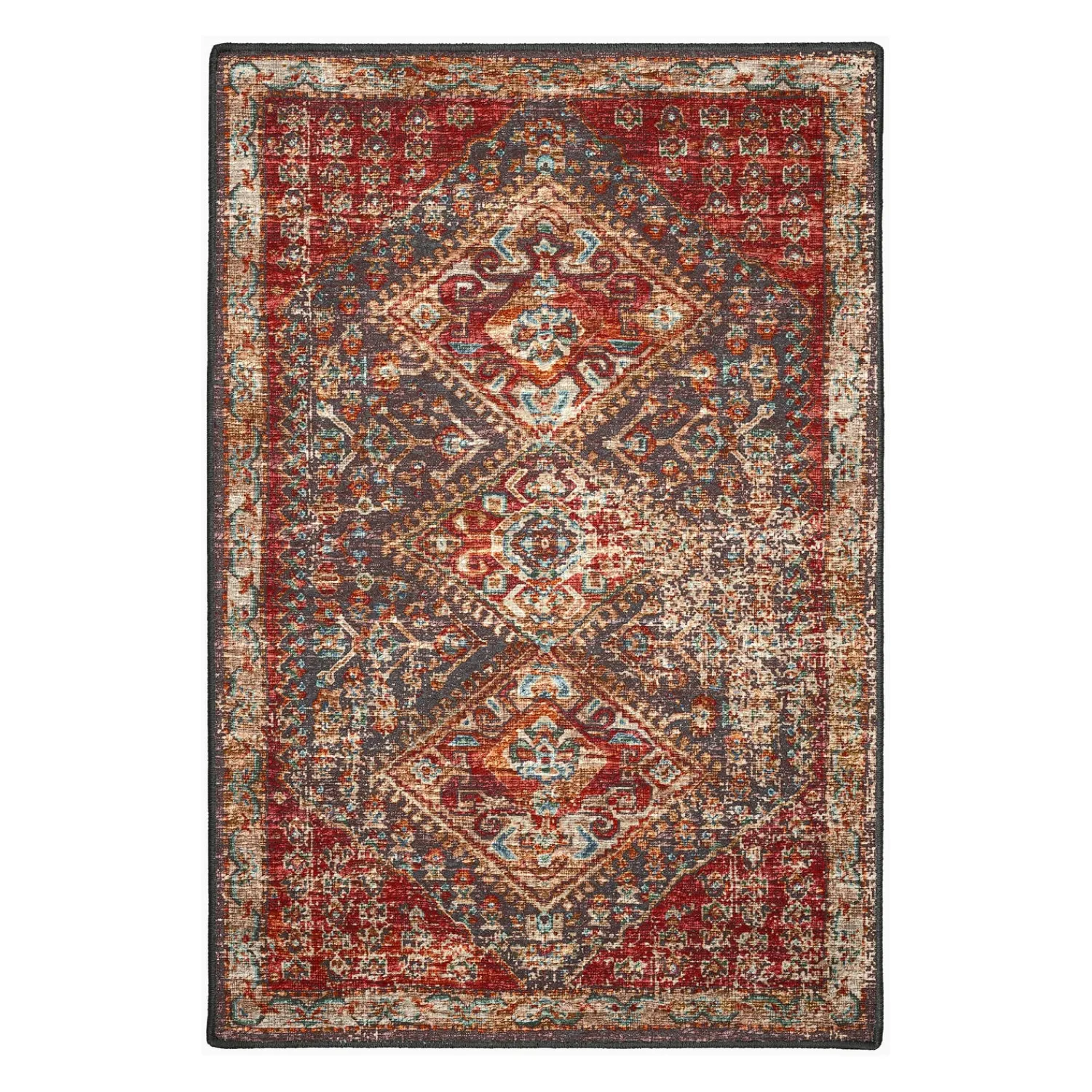 Plow & Hearth Area Rugs>Indoor/Outdoor Graves Mill Harlequin Rug, 3' x 5'