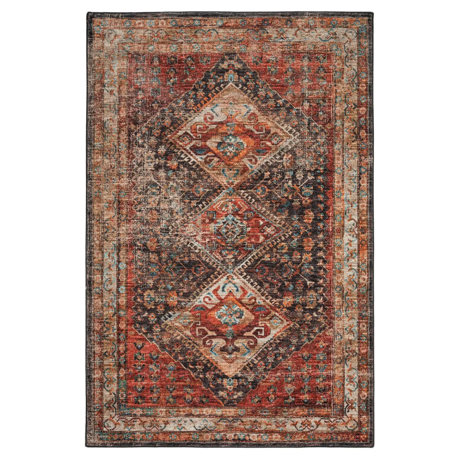 Plow & Hearth Area Rugs>Indoor/Outdoor Graves Mill Harlequin Rug, 3' x 5'