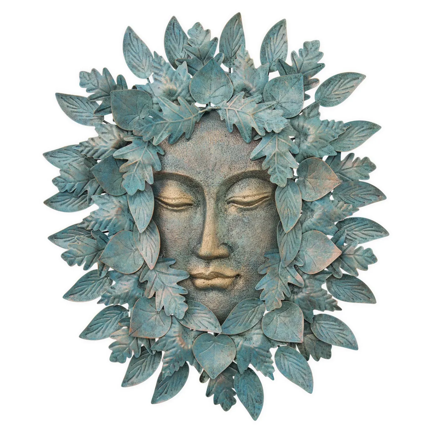 Plow & Hearth Outdoor Wall Art|Wall Art>Indoor/Outdoor Green Man Wall Art