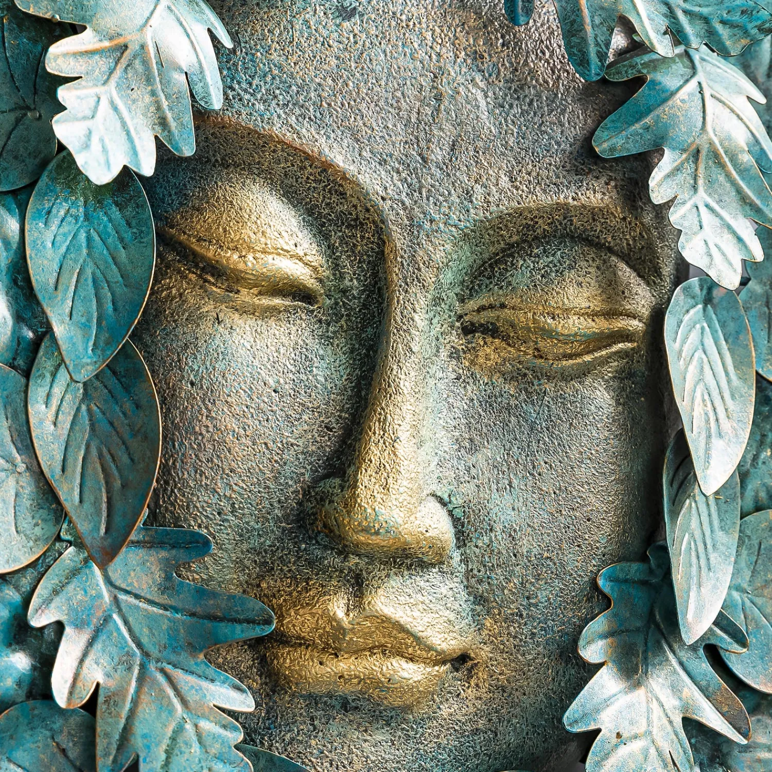 Plow & Hearth Outdoor Wall Art|Wall Art>Indoor/Outdoor Green Man Wall Art