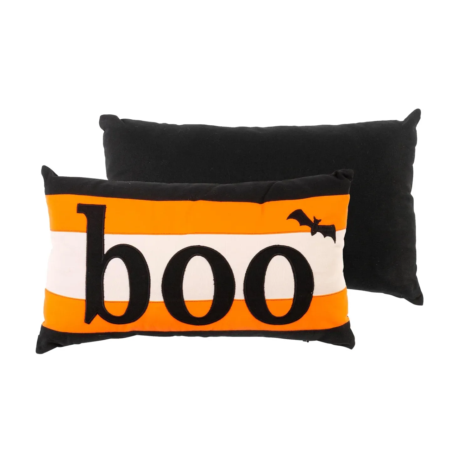 Plow & Hearth Outdoor Throw Pillows|Decorative Pillows>Indoor/Outdoor Halloween Boo Lumbar Cotton Throw Pillow
