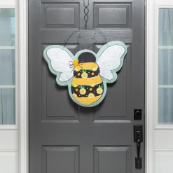 Plow & Hearth Fabric Door Hangers>Indoor/Outdoor Home Sweet Home Bee Estate Door Décor