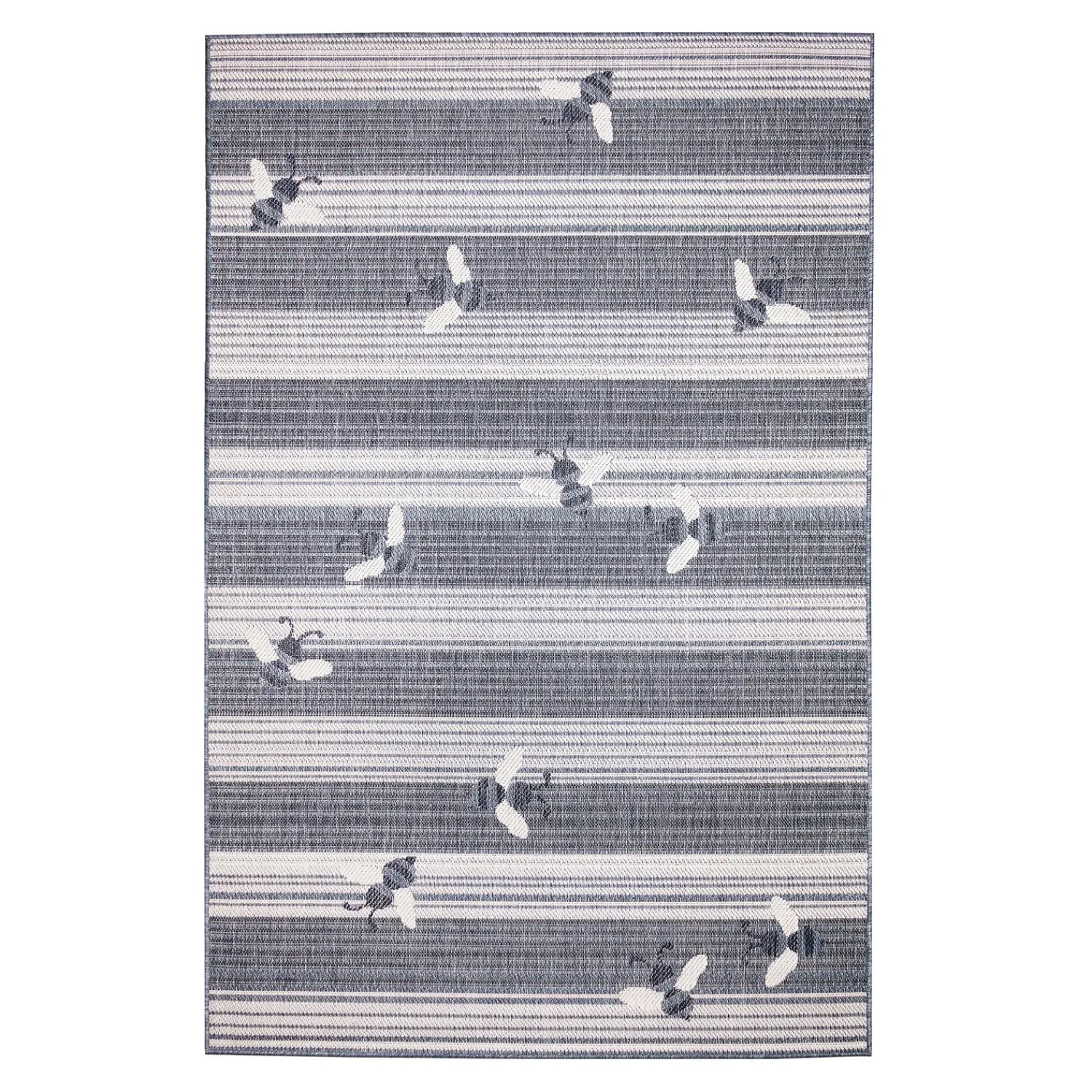 Plow & Hearth Area Rugs>Indoor/Outdoor Honey Bees Rug, 31" x 47"