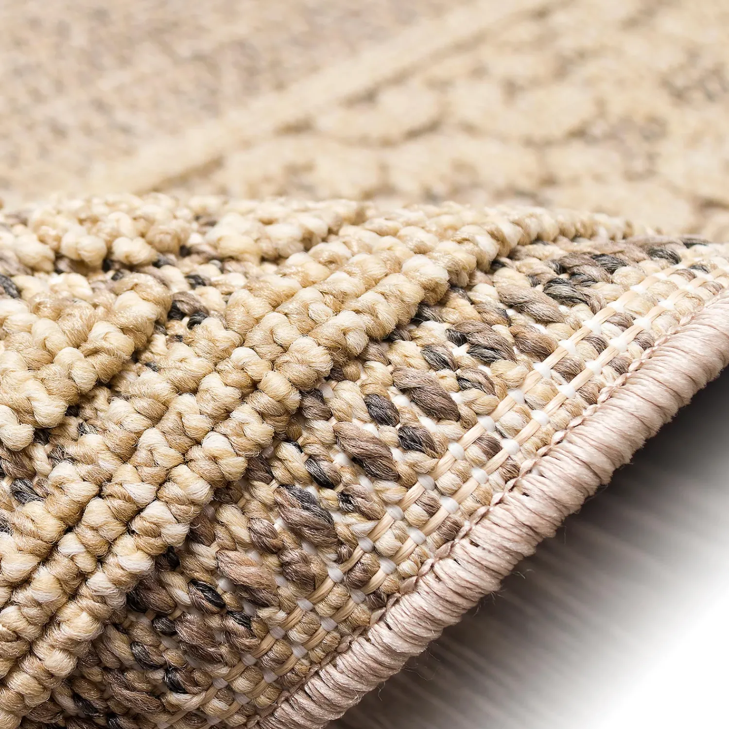 Plow & Hearth Area Rugs>Indoor/Outdoor Kitty Hawk Border Rug, 5'3" x 7'3"