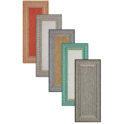 Plow & Hearth Area Rugs>Indoor/Outdoor La Grange Border Polypropylene Rug, 5'3" x 7'6"