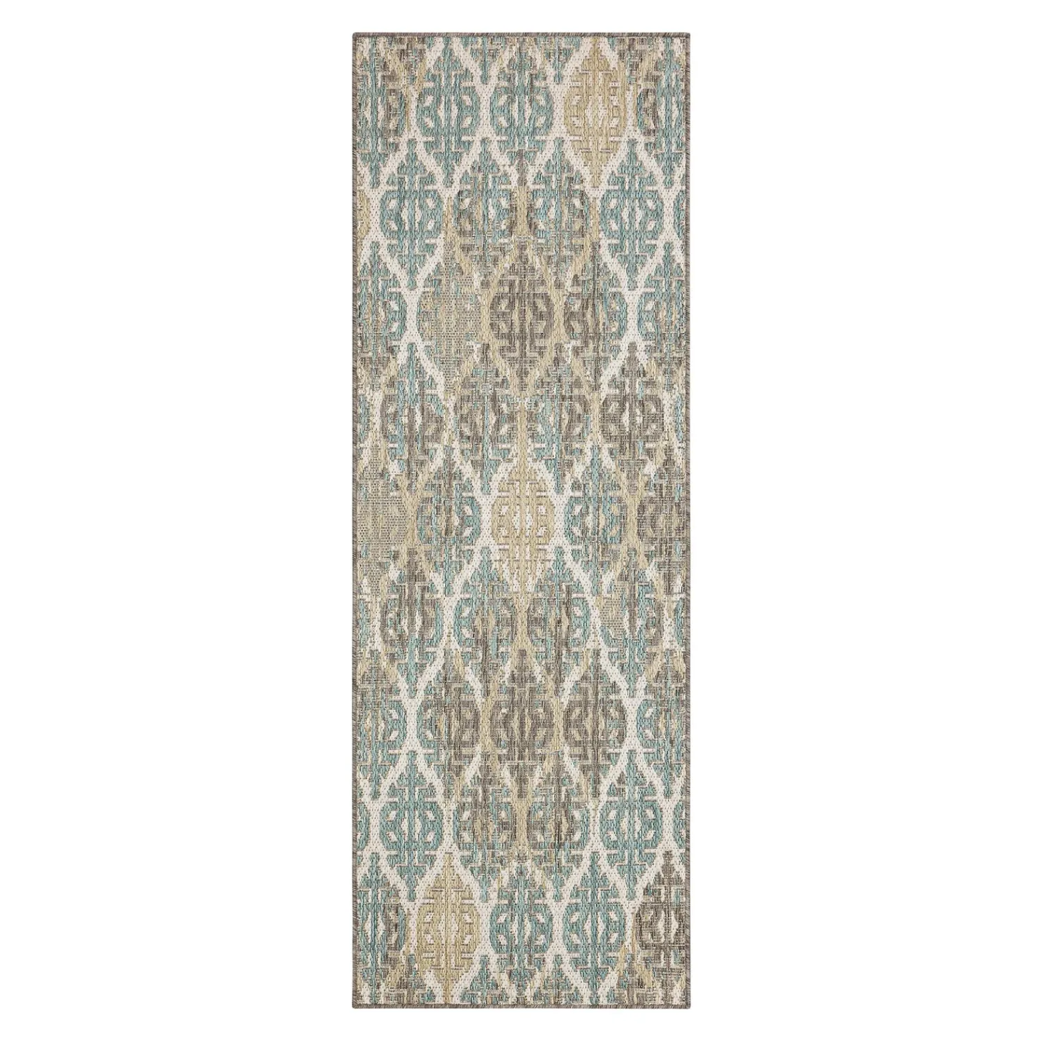 Plow & Hearth Area Rugs>Indoor/Outdoor La Grange Ikat Polypropylene Rug, 2'5" x 6' Runner