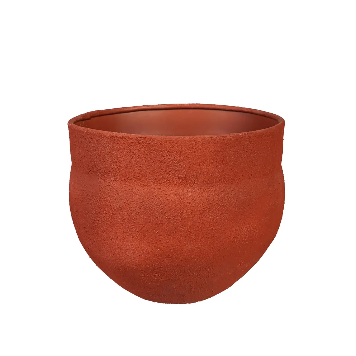 Plow & Hearth Planters & Plant Stands>Indoor/Outdoor Large Metal Planter with Terra Cotta Finish