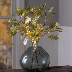 Plow & Hearth Faux Flowers & Plants|Lighted Trees & Garlands>Indoor/Outdoor Lighted Moss Oak Branches, Set of 2