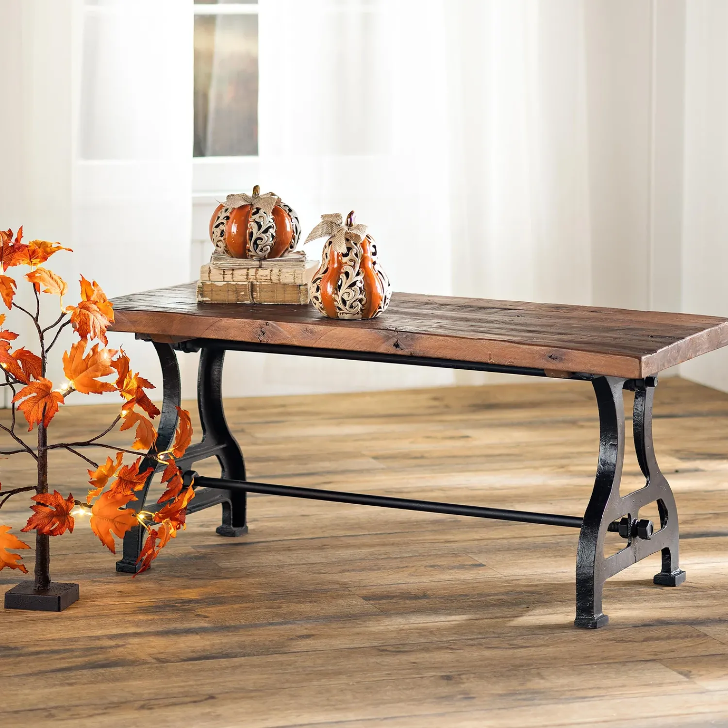 Plow & Hearth Lighted Trees & Garlands>Indoor/Outdoor Lighted Tabletop Red Maple Tree with 20 Lights
