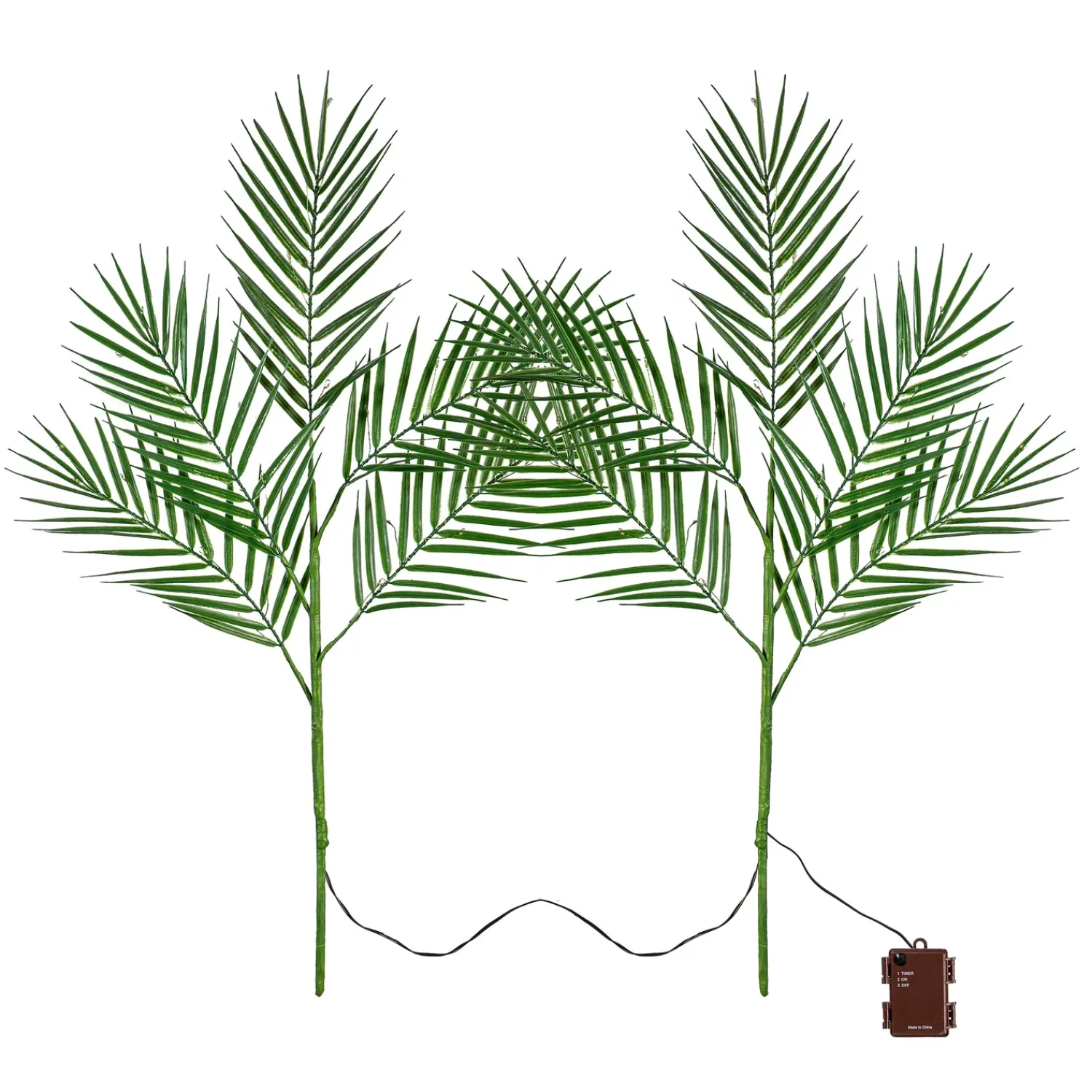 Plow & Hearth Faux Flowers & Plants|Lighted Trees & Garlands>Indoor/Outdoor Micro LED Lighted Palm Branches