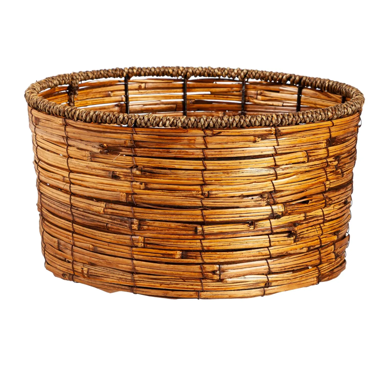 Plow & Hearth Planters & Plant Stands|Planters & Vases>Indoor/Outdoor Nested Reed Basket Planters, Set of 3