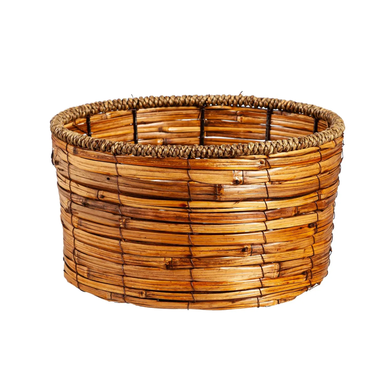 Plow & Hearth Planters & Plant Stands|Planters & Vases>Indoor/Outdoor Nested Reed Basket Planters, Set of 3