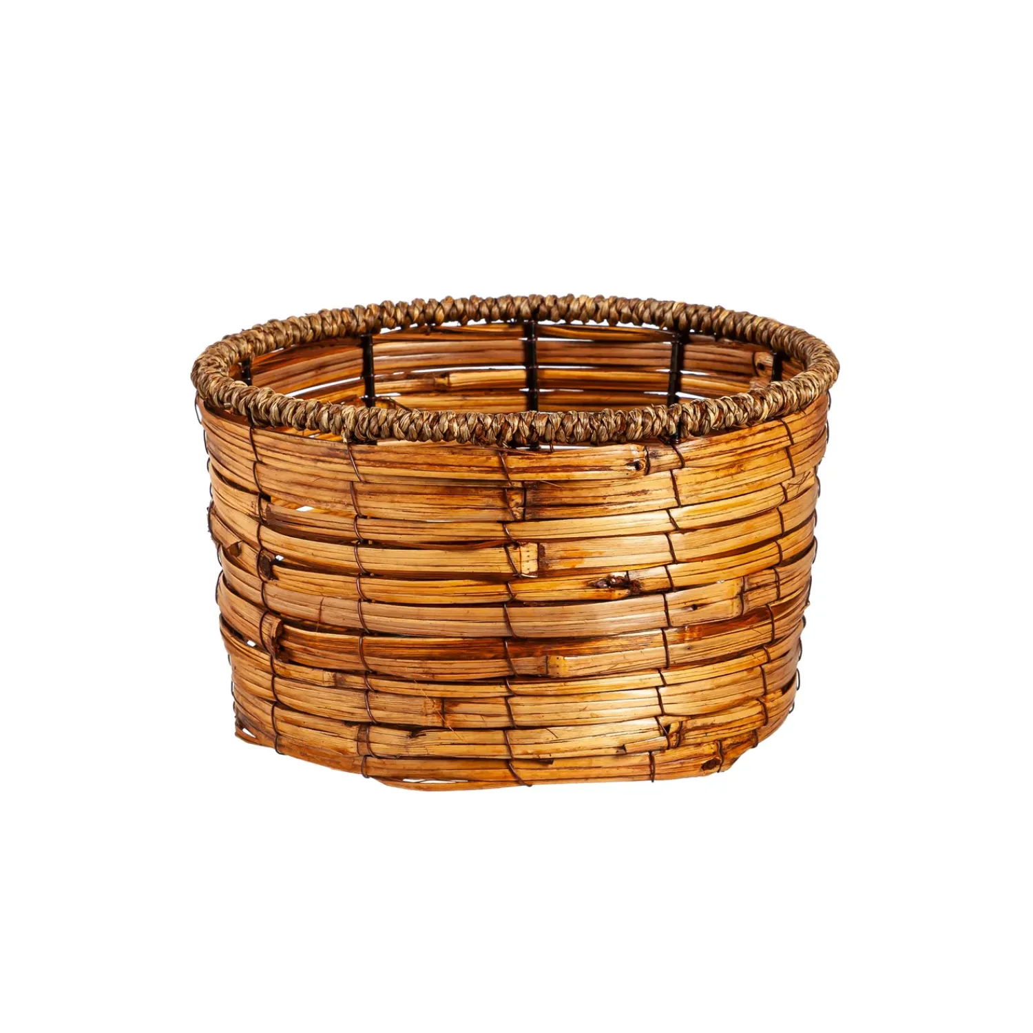 Plow & Hearth Planters & Plant Stands|Planters & Vases>Indoor/Outdoor Nested Reed Basket Planters, Set of 3