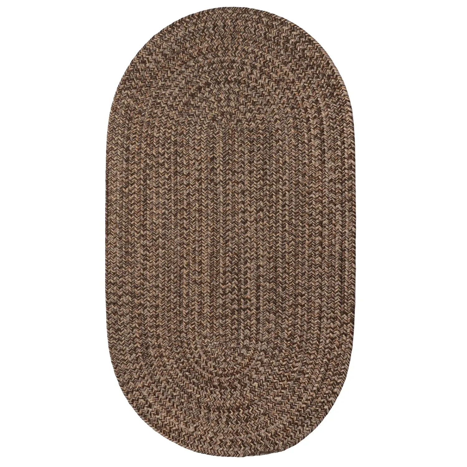 Plow & Hearth Area Rugs>Indoor/Outdoor Oval Pine Creek Braided Polypropylene Rug, 2'7" x 9' Runner