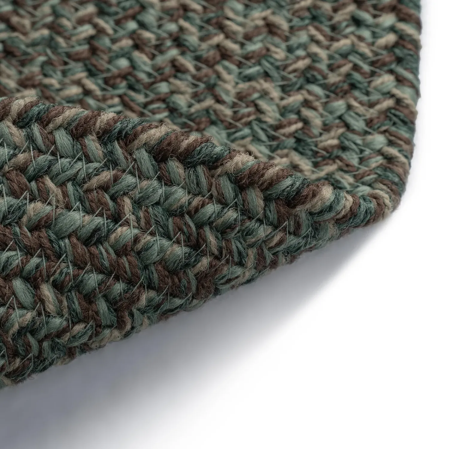 Plow & Hearth Area Rugs>Indoor/Outdoor Oval Pine Creek Braided Polypropylene Rug, 2'7" x 9' Runner