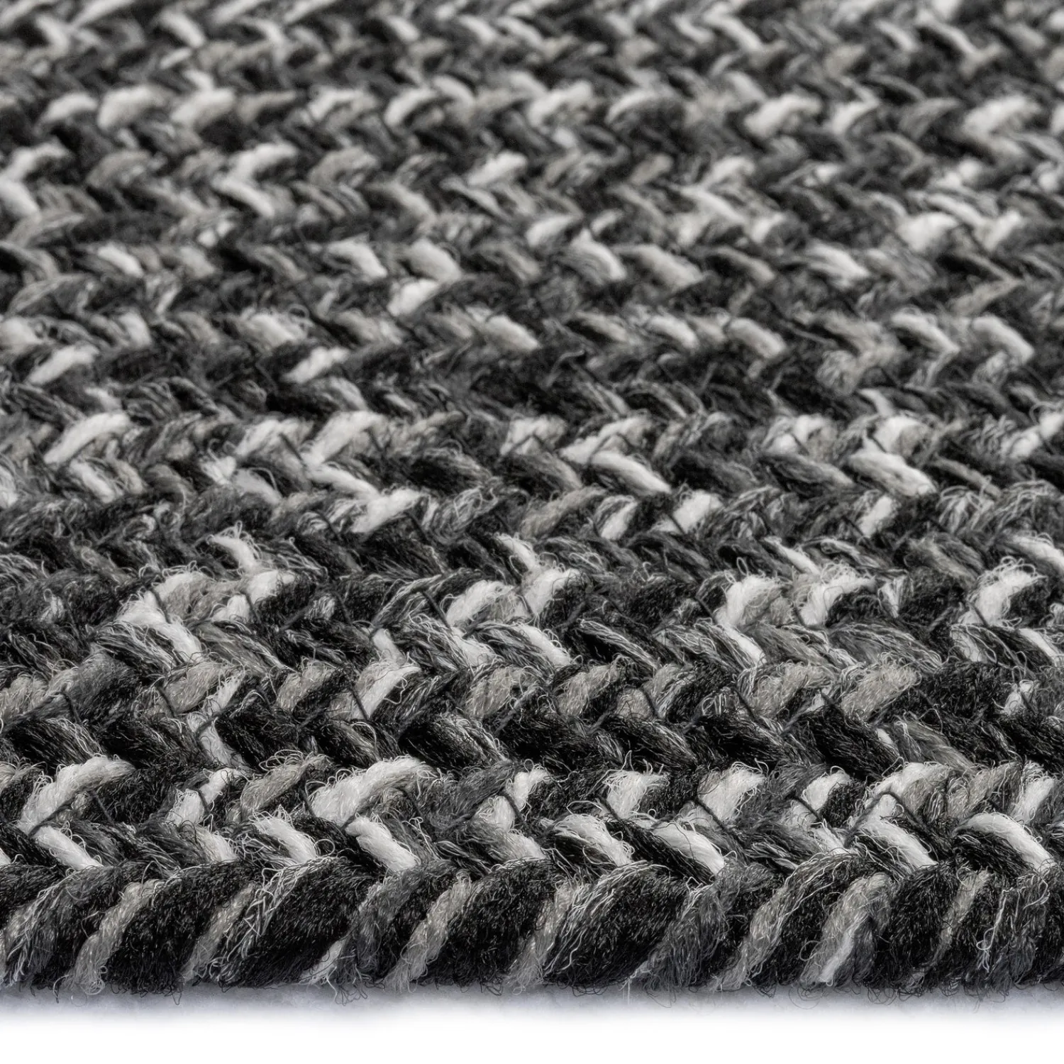 Plow & Hearth Area Rugs>Indoor/Outdoor Oval Pine Creek Braided Polypropylene Rug, 2'7" x 9' Runner