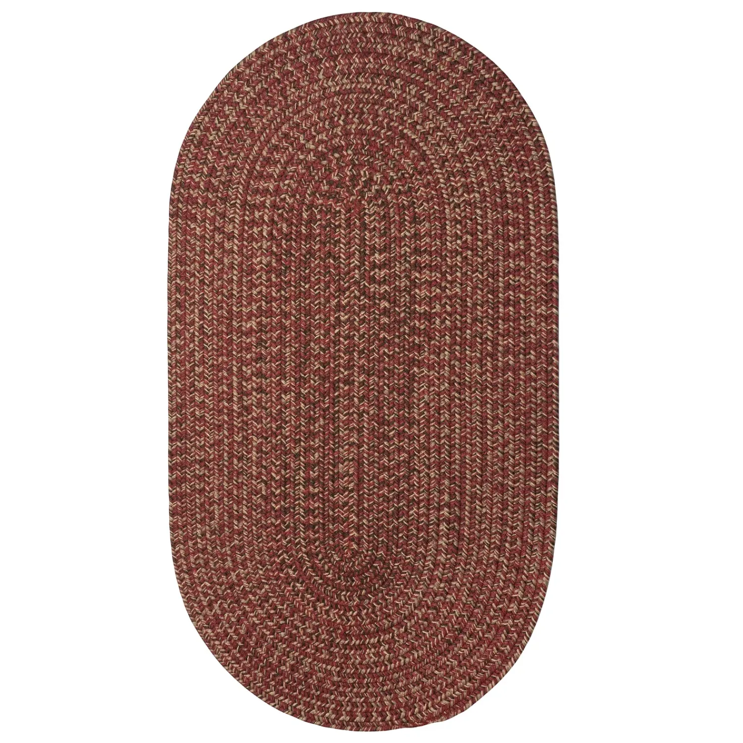 Plow & Hearth Area Rugs>Indoor/Outdoor Oval Pine Creek Braided Polypropylene Rug, 2'7" x 9' Runner