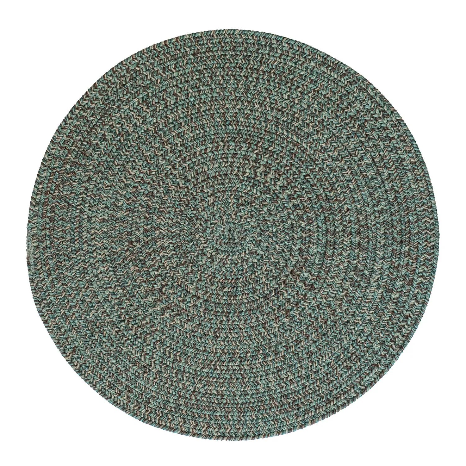 Plow & Hearth Area Rugs>Indoor/Outdoor Oval Pine Creek Braided Polypropylene Rug, 5'6" Round