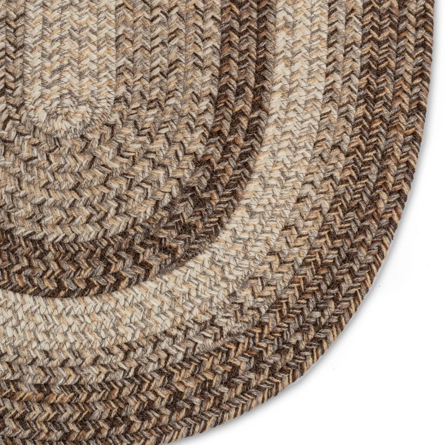 Plow & Hearth Area Rugs>Indoor/Outdoor Oval Woodridge Braided Polypropylene Rug, 2' x 3'