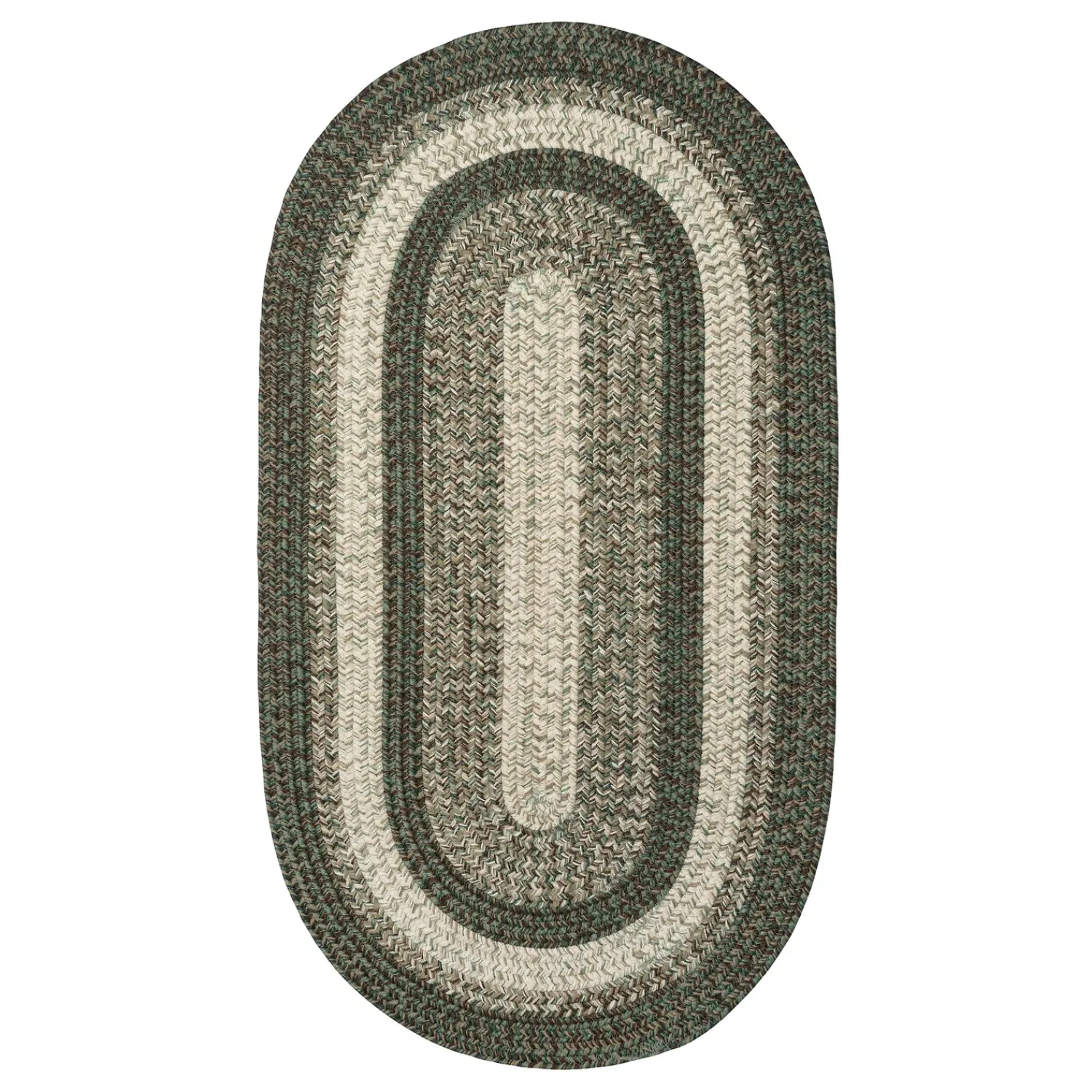 Plow & Hearth Area Rugs>Indoor/Outdoor Oval Woodridge Braided Polypropylene Rug, 2' x 3'