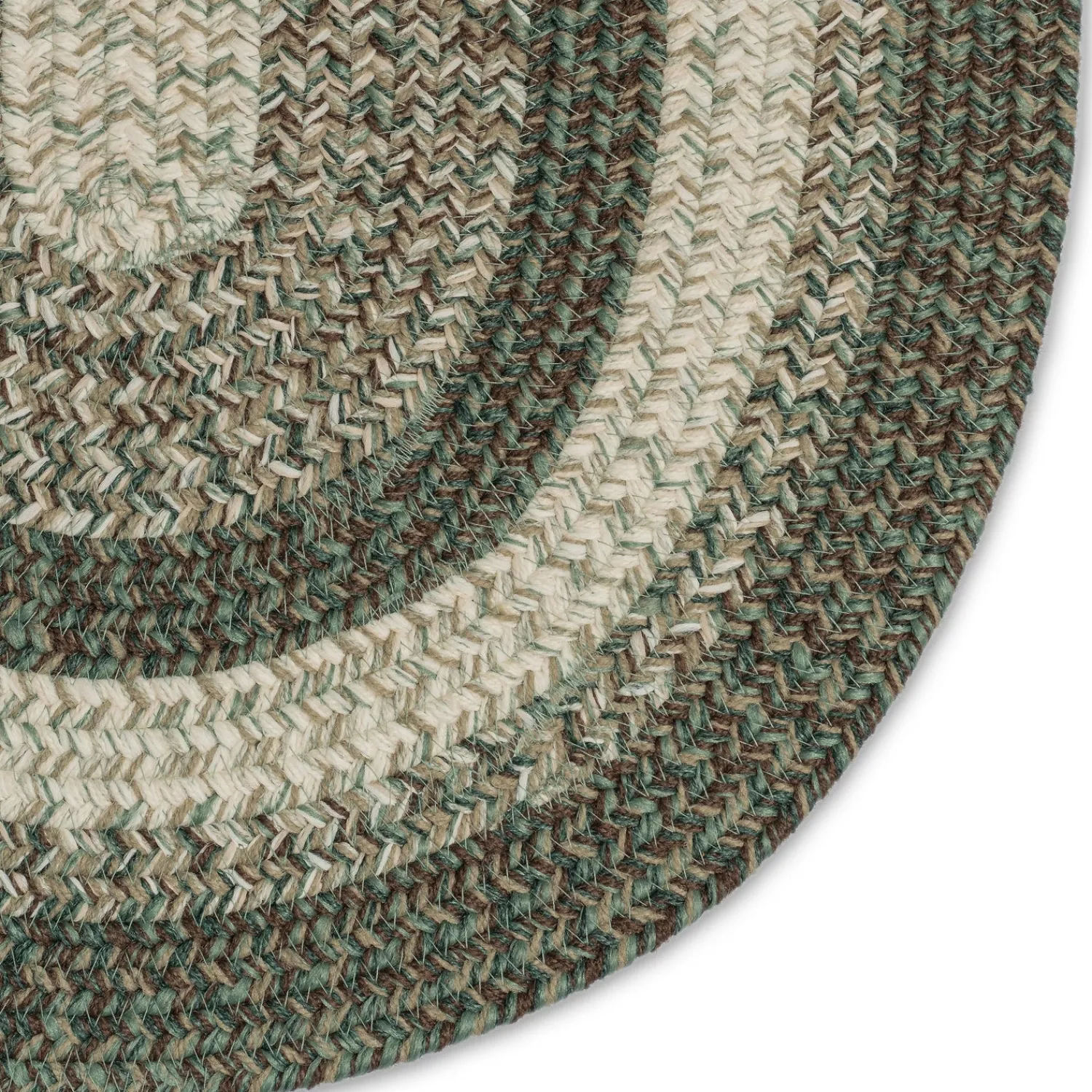 Plow & Hearth Area Rugs>Indoor/Outdoor Oval Woodridge Braided Polypropylene Rug, 2' x 3'