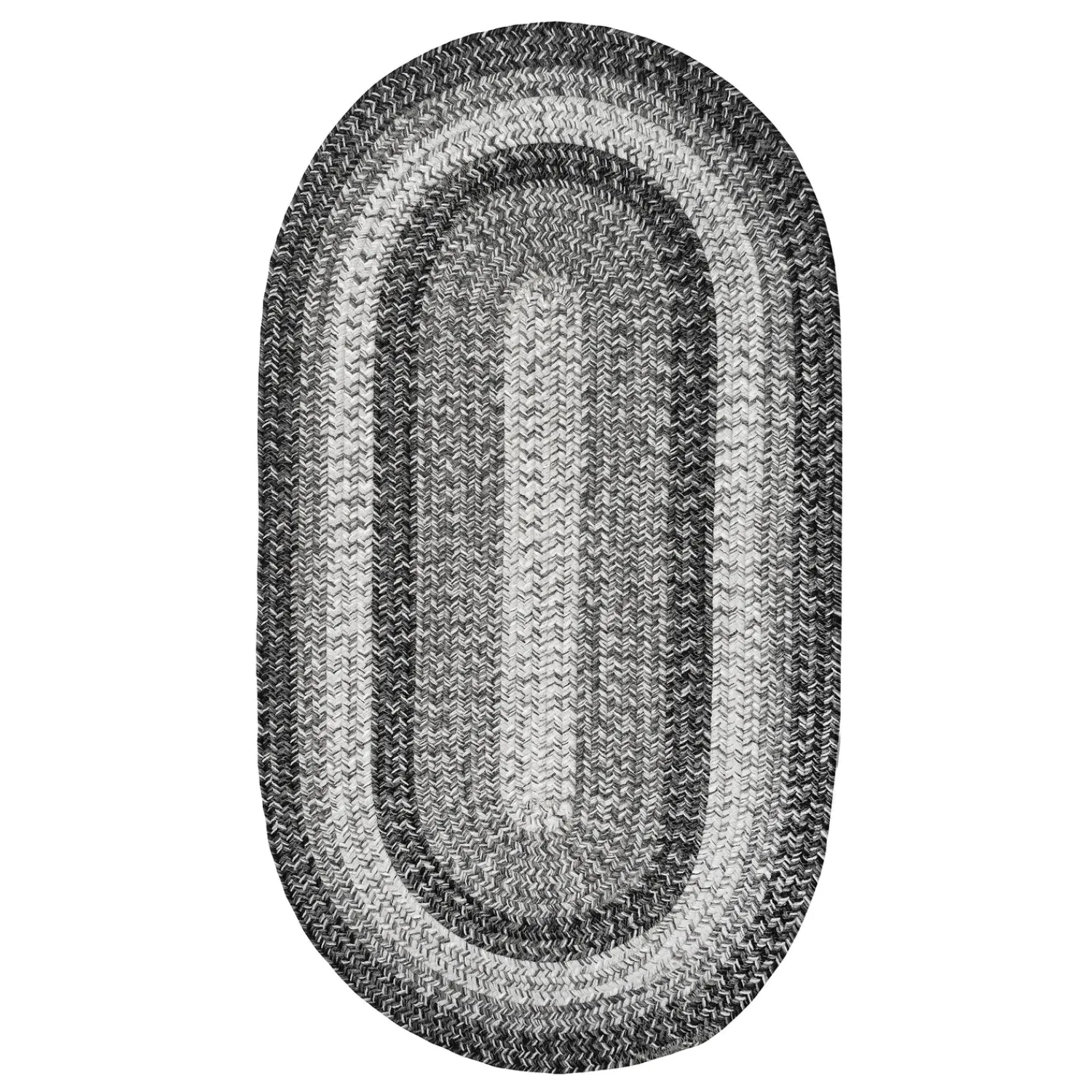 Plow & Hearth Area Rugs>Indoor/Outdoor Oval Woodridge Braided Polypropylene Rug, 3' x 5'
