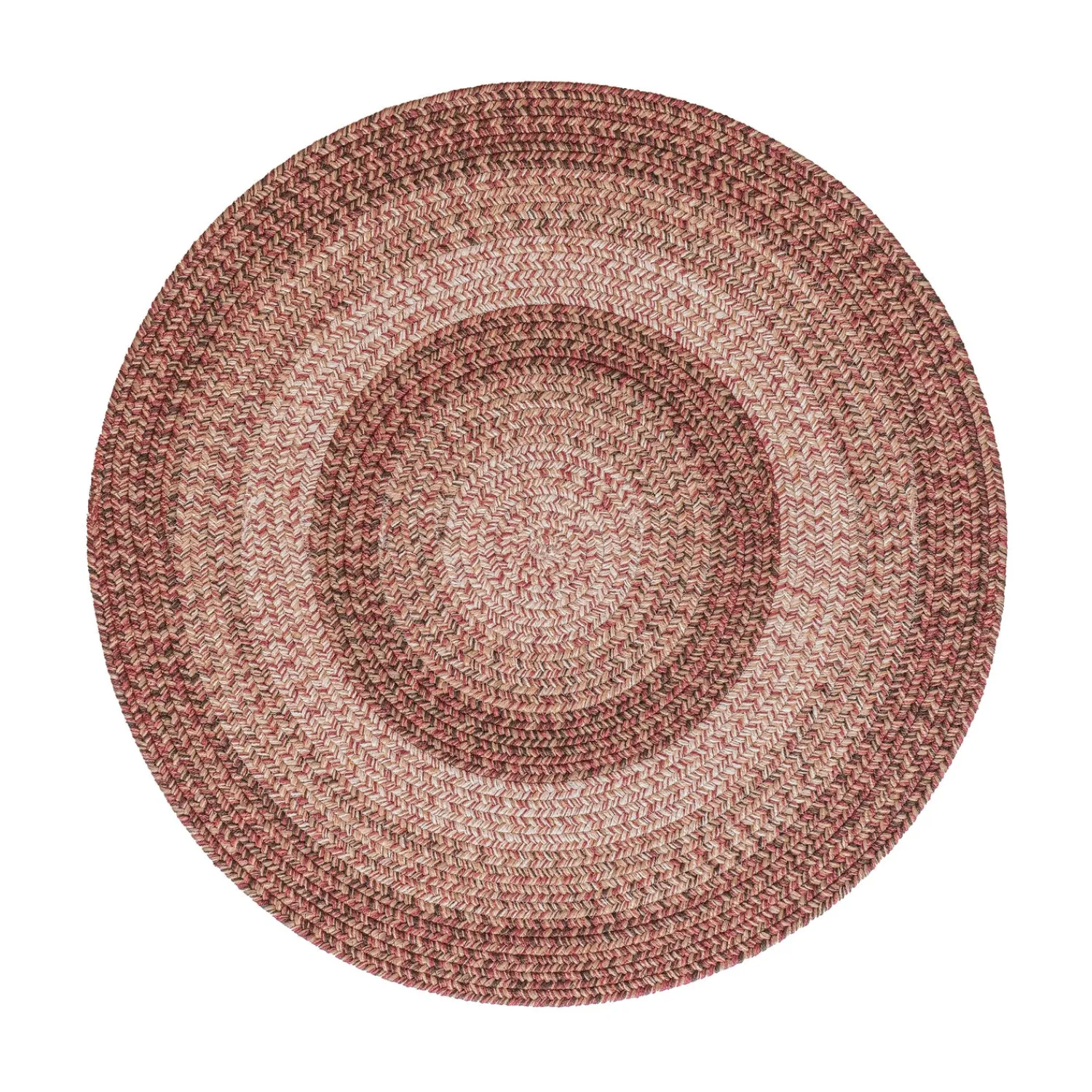 Plow & Hearth Area Rugs>Indoor/Outdoor Oval Woodridge Braided Polypropylene Rug, 5'6" Round