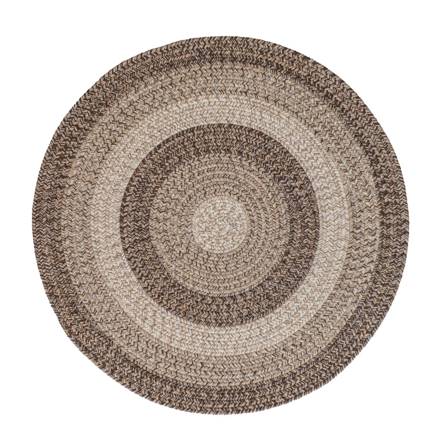Plow & Hearth Area Rugs>Indoor/Outdoor Oval Woodridge Braided Polypropylene Rug, 5'6" Round