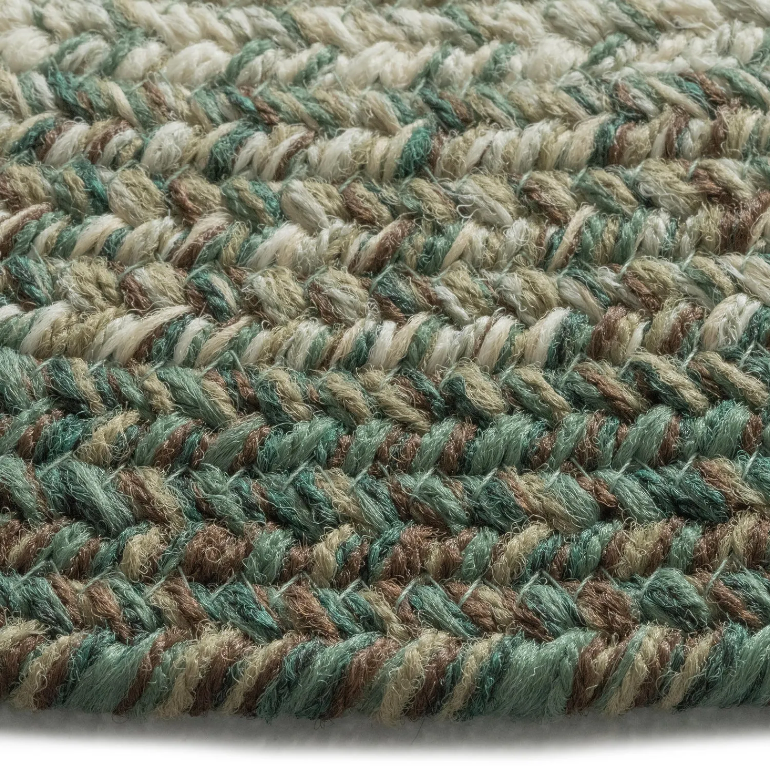 Plow & Hearth Area Rugs>Indoor/Outdoor Oval Woodridge Braided Polypropylene Rug, 5'6" Round