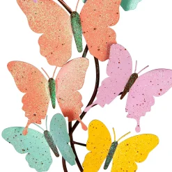 Plow & Hearth Wall Art>Indoor/Outdoor Pastel Butterfly Wall Art