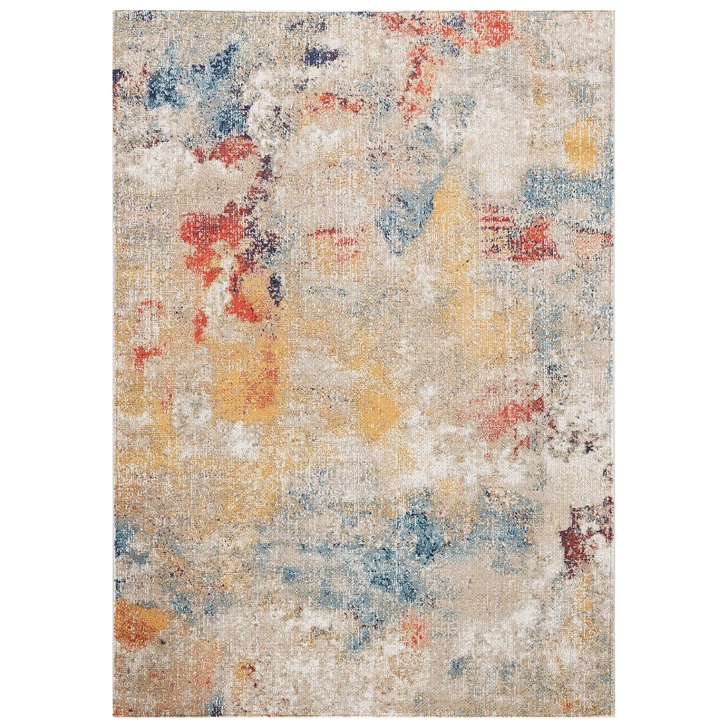 Plow & Hearth Area Rugs>Indoor/Outdoor Penelope Watercolor Rug, 2'7" x 8'1" Runner Multi-color