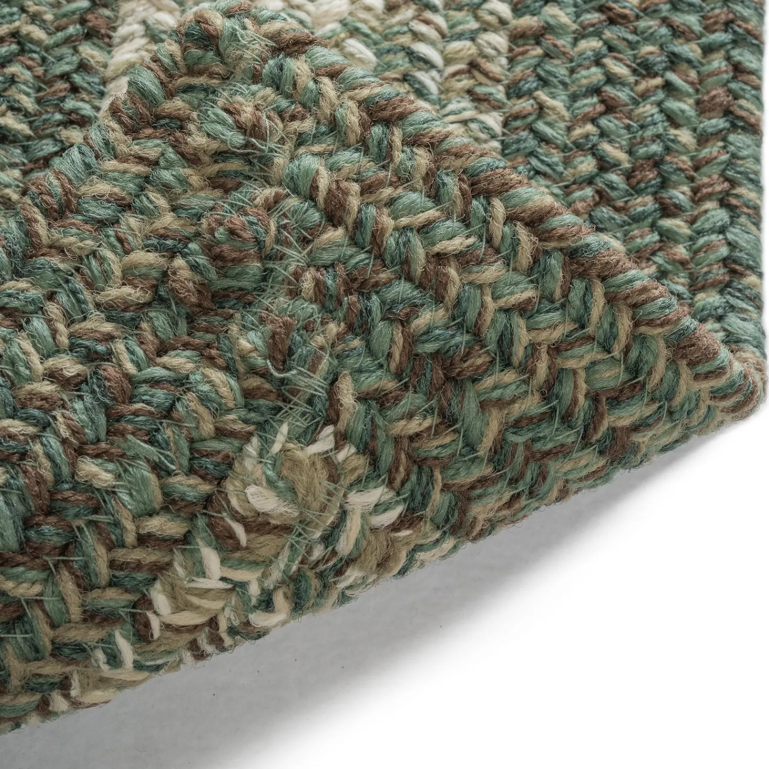 Plow & Hearth Area Rugs>Indoor/Outdoor Rectangle Woodridge Braided Polypropylene Rug, 5'6" Square