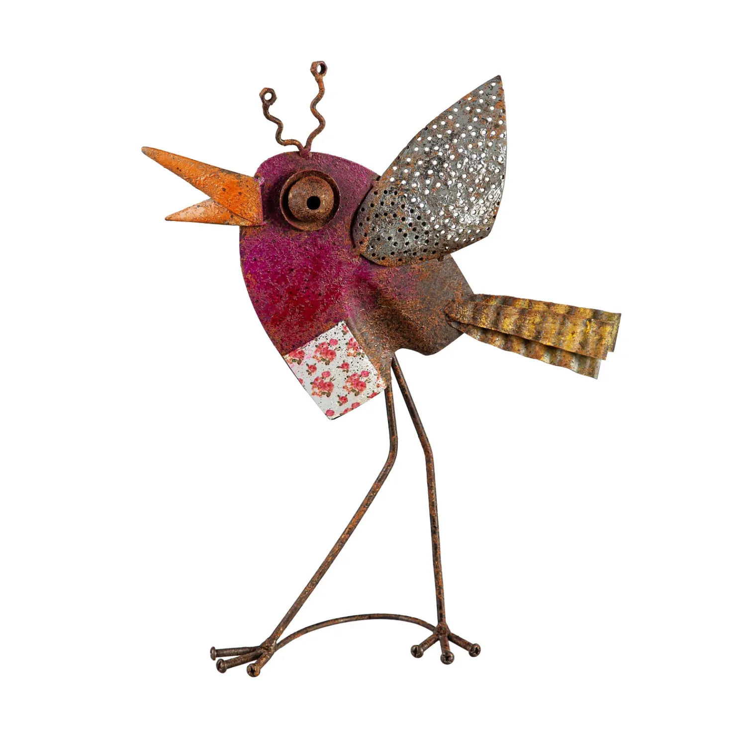 Plow & Hearth Garden Statues>Indoor/Outdoor Rustic Metal Chicks Garden Statues, Set of 2