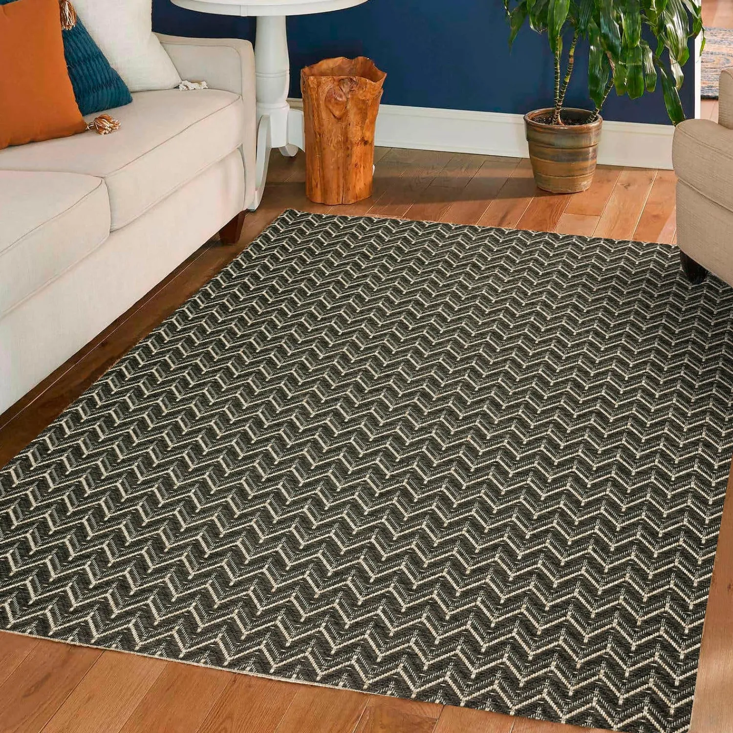Plow & Hearth Area Rugs>Indoor/Outdoor Santa Anna Chevron Rug, 20" x 30"