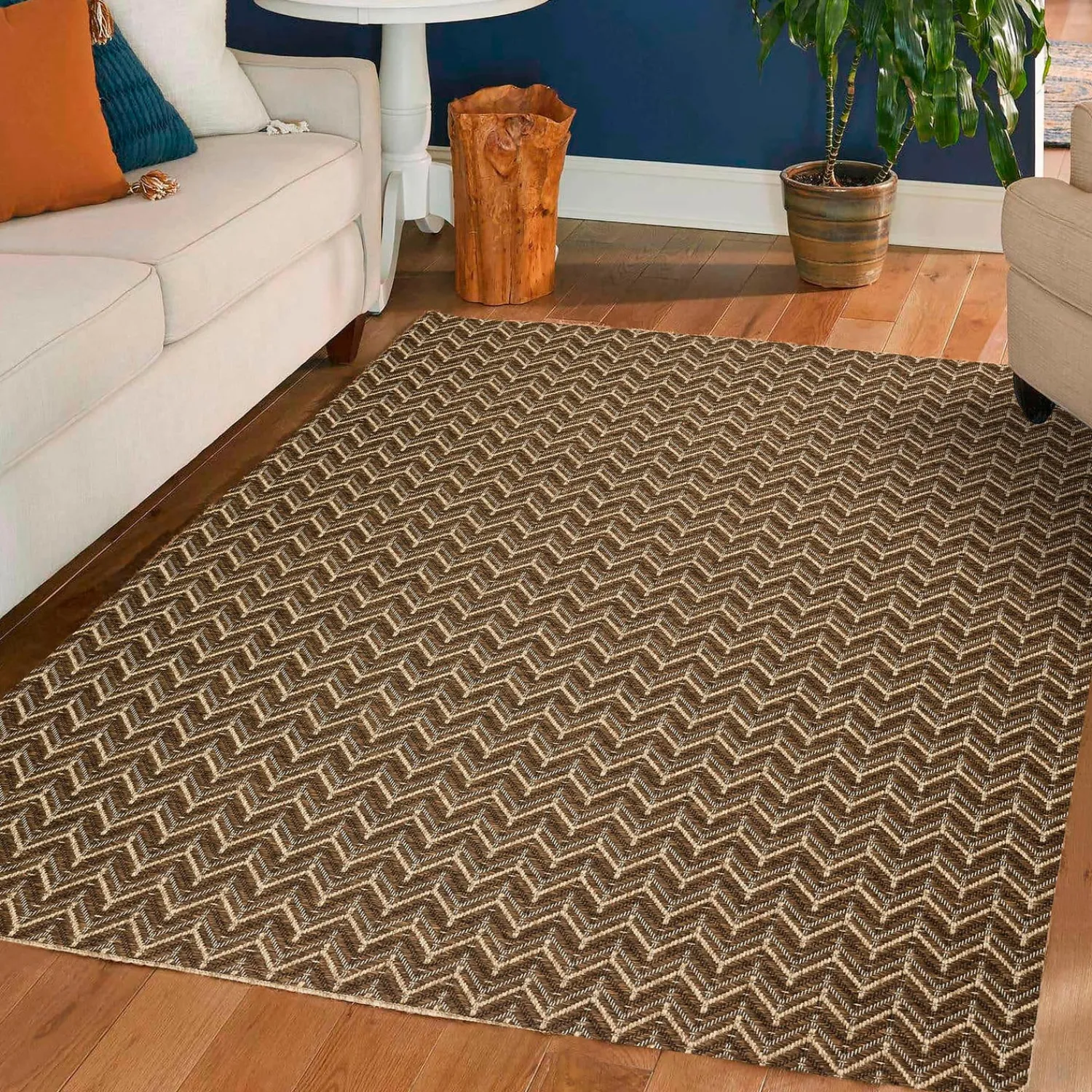 Plow & Hearth Area Rugs>Indoor/Outdoor Santa Anna Chevron Rug, 20" x 30"