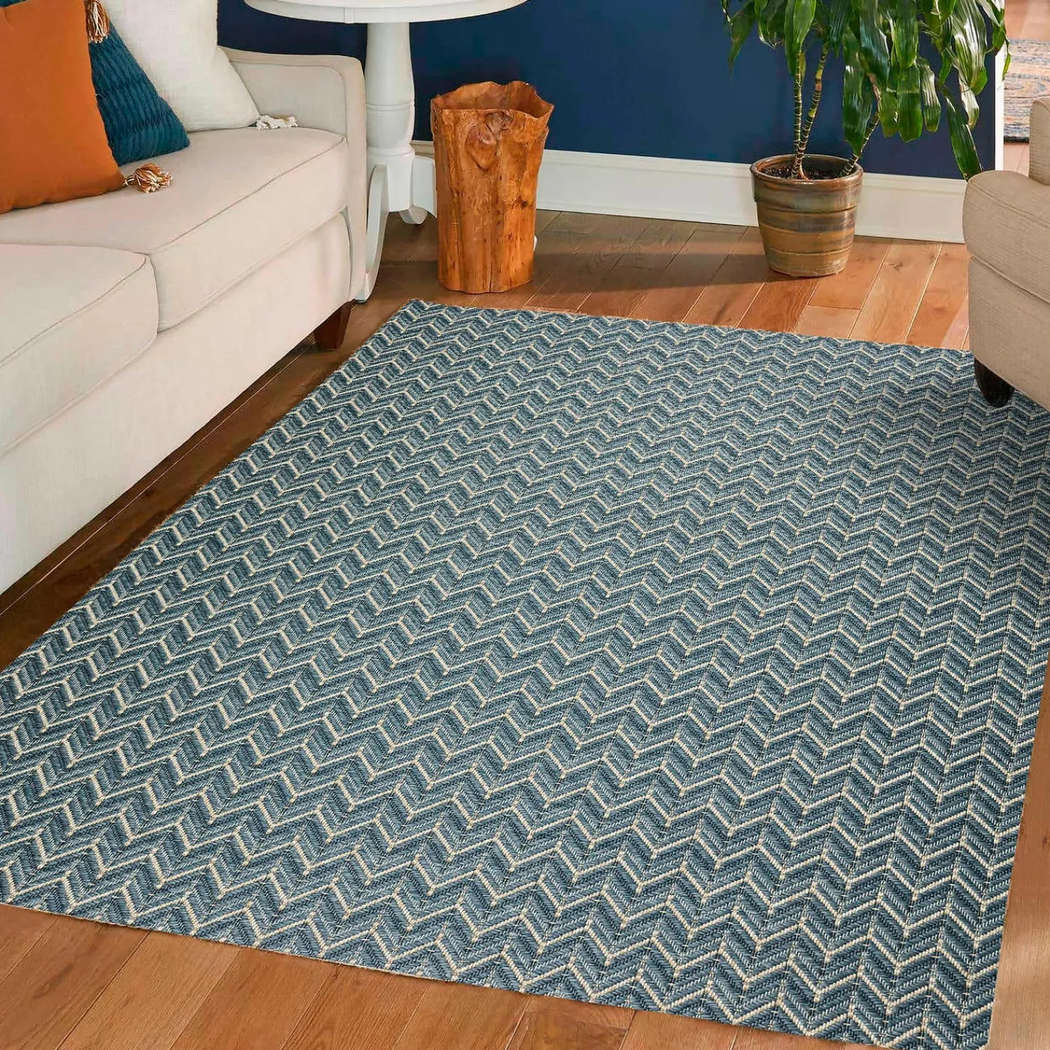 Plow & Hearth Area Rugs>Indoor/Outdoor Santa Anna Chevron Rug, 20" x 30"