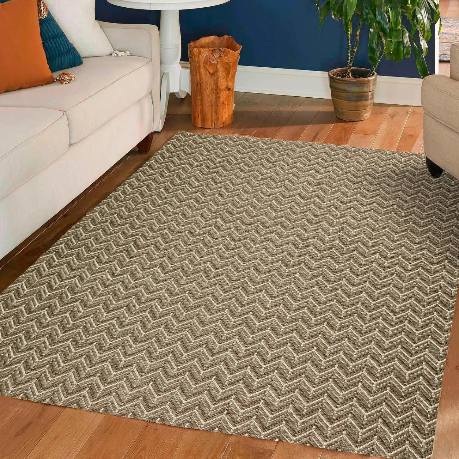 Plow & Hearth Area Rugs>Indoor/Outdoor Santa Anna Chevron Rug, 20" x 30"