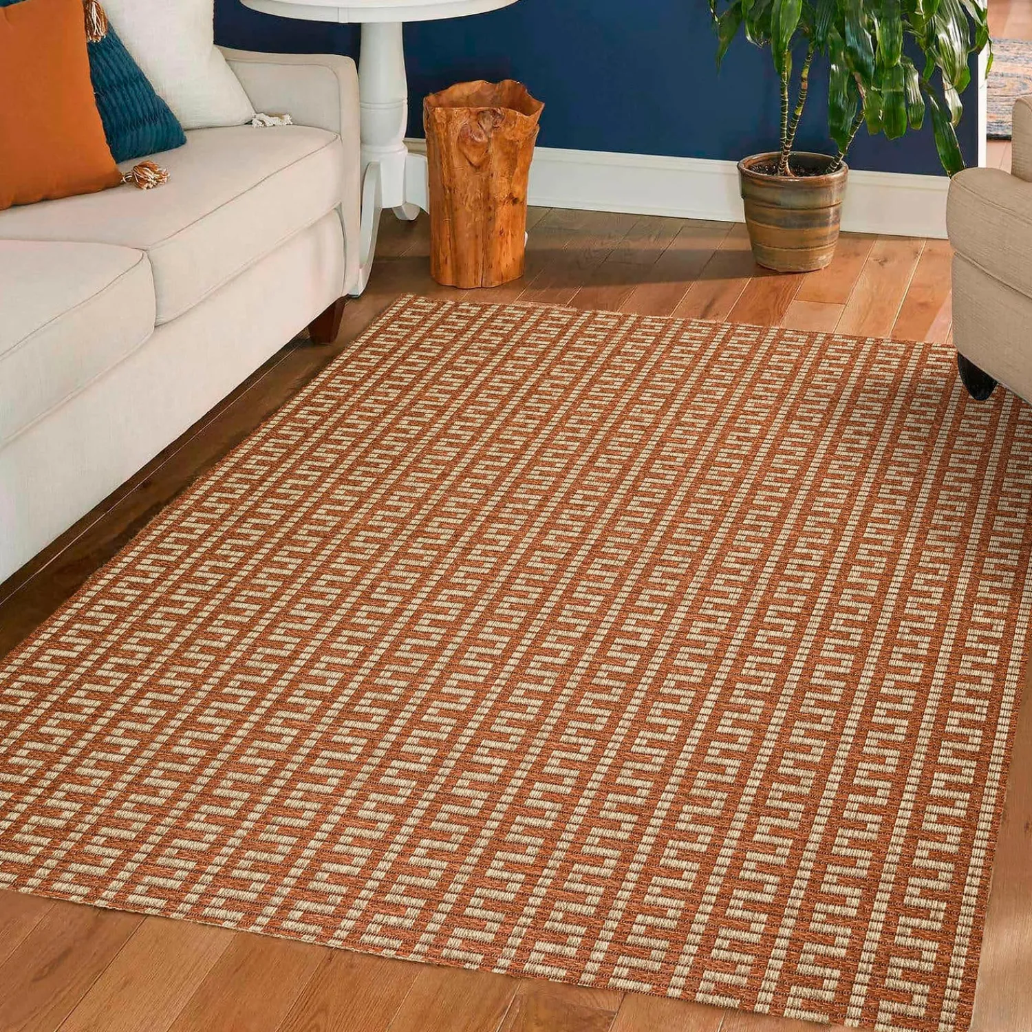 Plow & Hearth Area Rugs>Indoor/Outdoor Santa Anna Tribal Rug, 20" x 30"