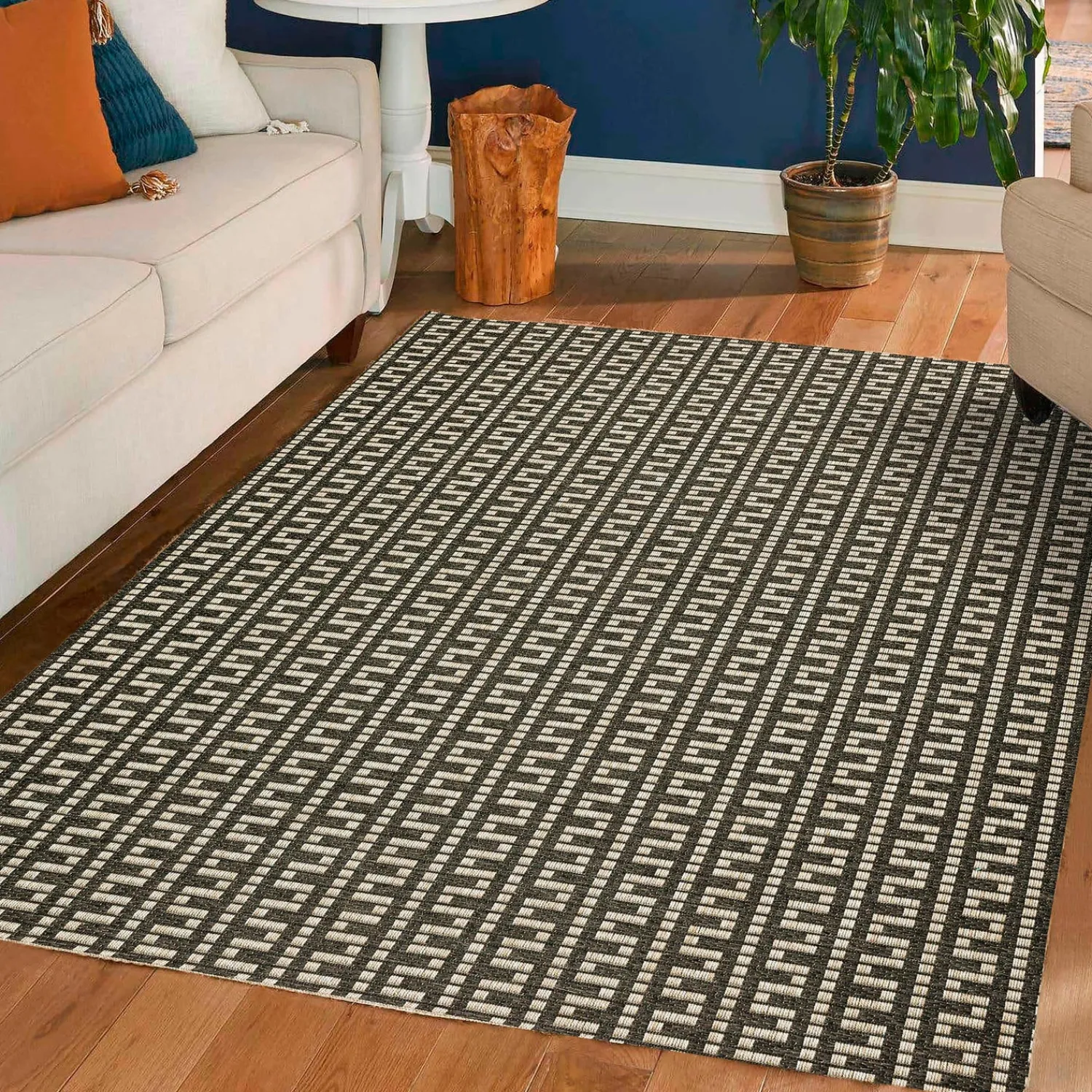 Plow & Hearth Area Rugs>Indoor/Outdoor Santa Anna Tribal Rug, 20" x 30"