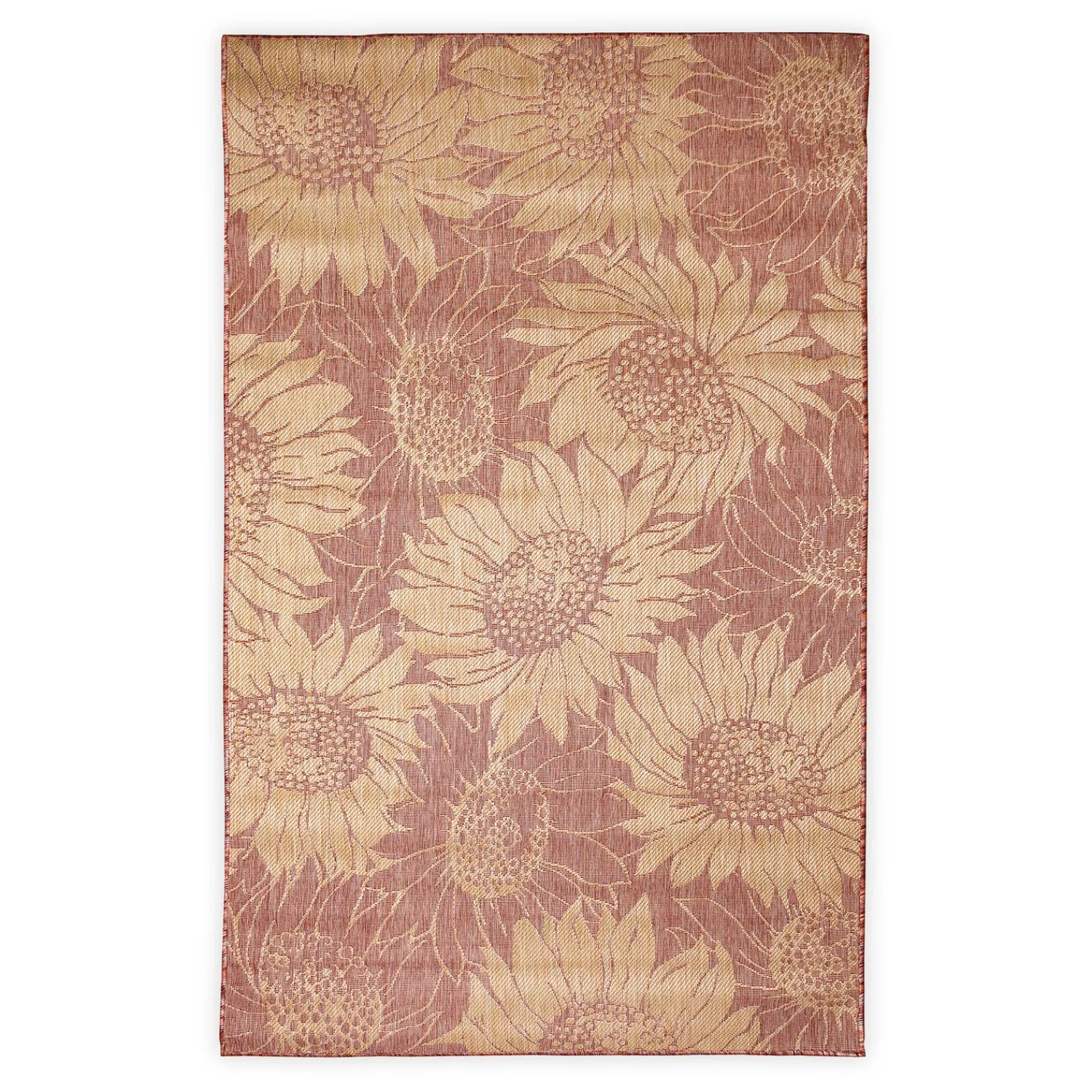 Plow & Hearth Area Rugs>Indoor/Outdoor Sunflower Rug, 39" x 59"