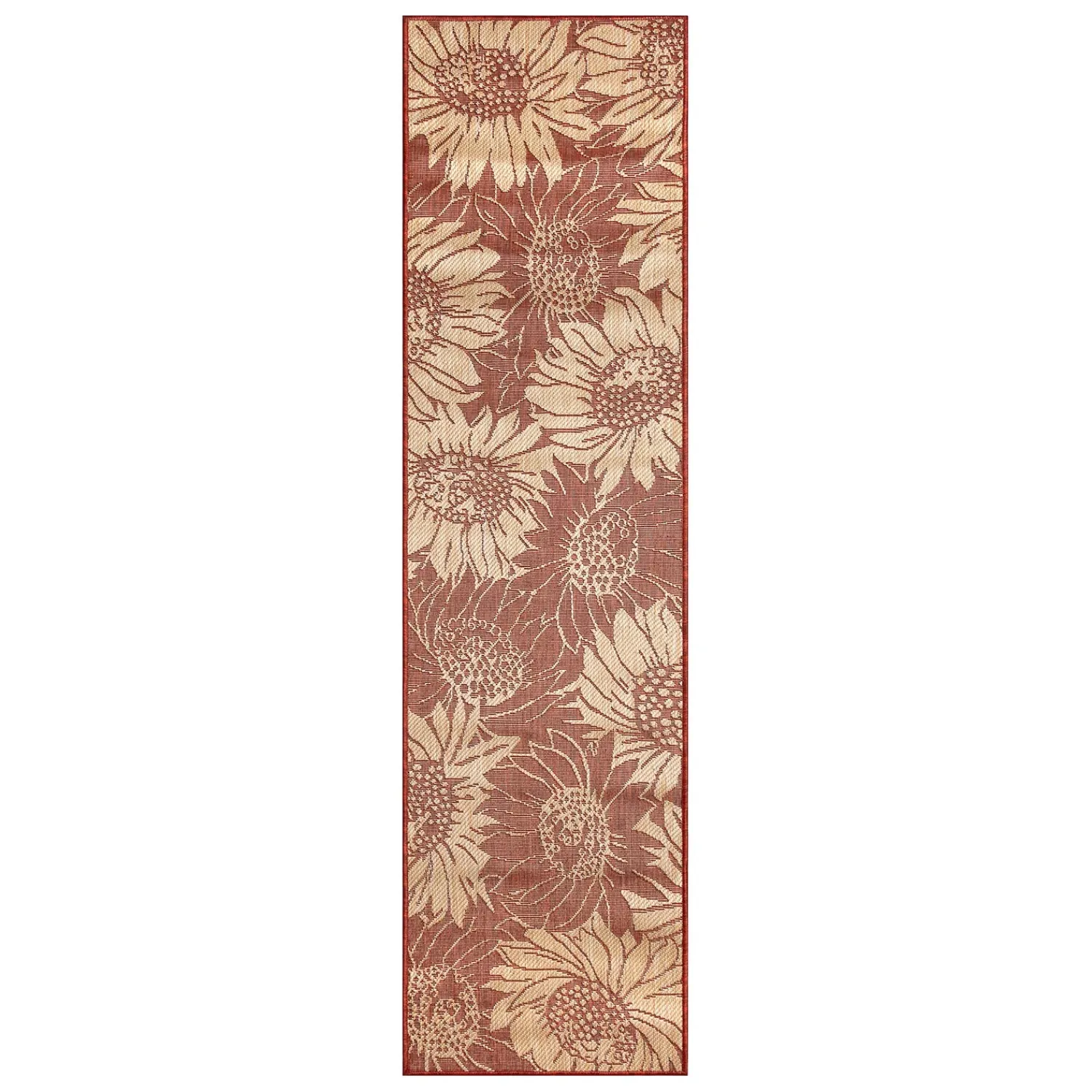 Plow & Hearth Runners>Indoor/Outdoor Sunflower Rug, 23" x 7'6" Runner
