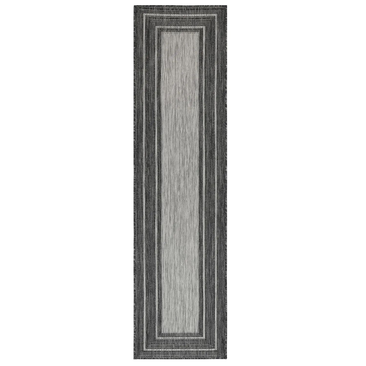 Plow & Hearth Runners>Indoor/Outdoor Textured Polypropylene Border Runner, 23" x 7'6"
