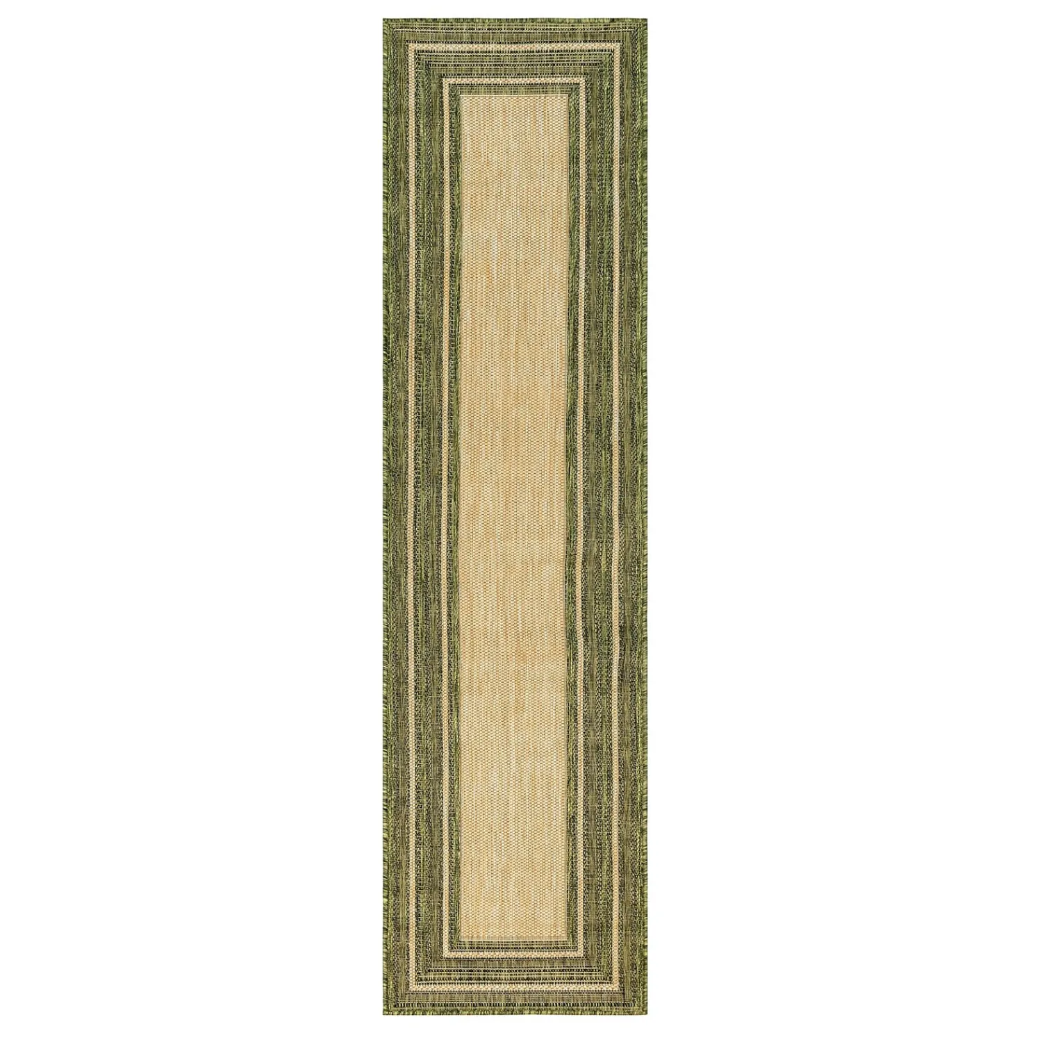 Plow & Hearth Runners>Indoor/Outdoor Textured Polypropylene Border Runner, 23" x 7'6"